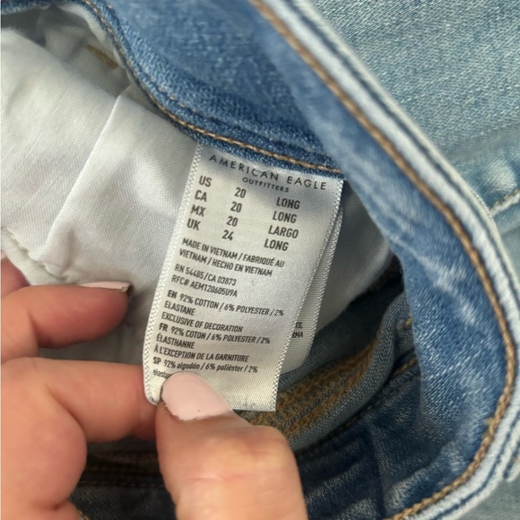 American Eagle Kick Boot Light Wash Boot Cut Jeans women’s size 20 Long - Picture 6 of 13